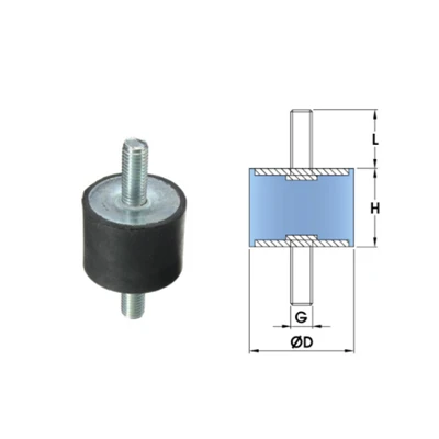 Maßgeschneiderter rostfreier/verzinkter Bolzen-Vibrationsgummidämpfer für Auto-Bootsdämpfer